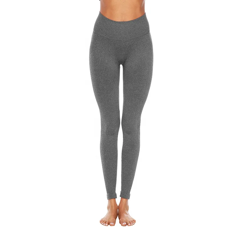 

Running Hip Fitness Pants Wholesale High Waist Seamless Workout Pants, Grey;black