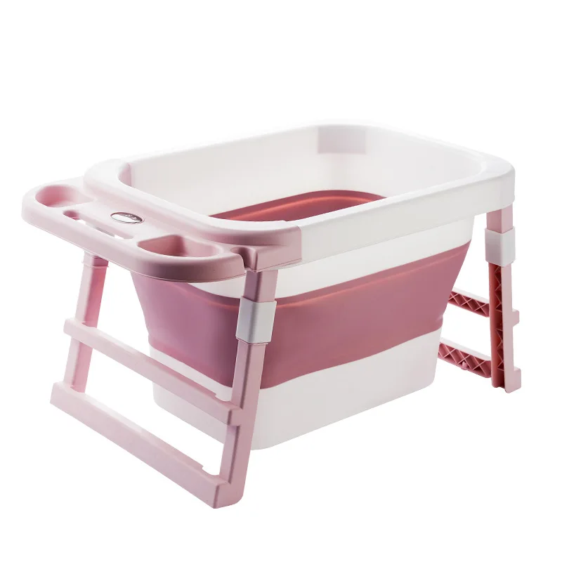

Wholesale hot selling 3-10 years old kids Foldable Collapsible Plastic Kids Bath tub Stand With Seat