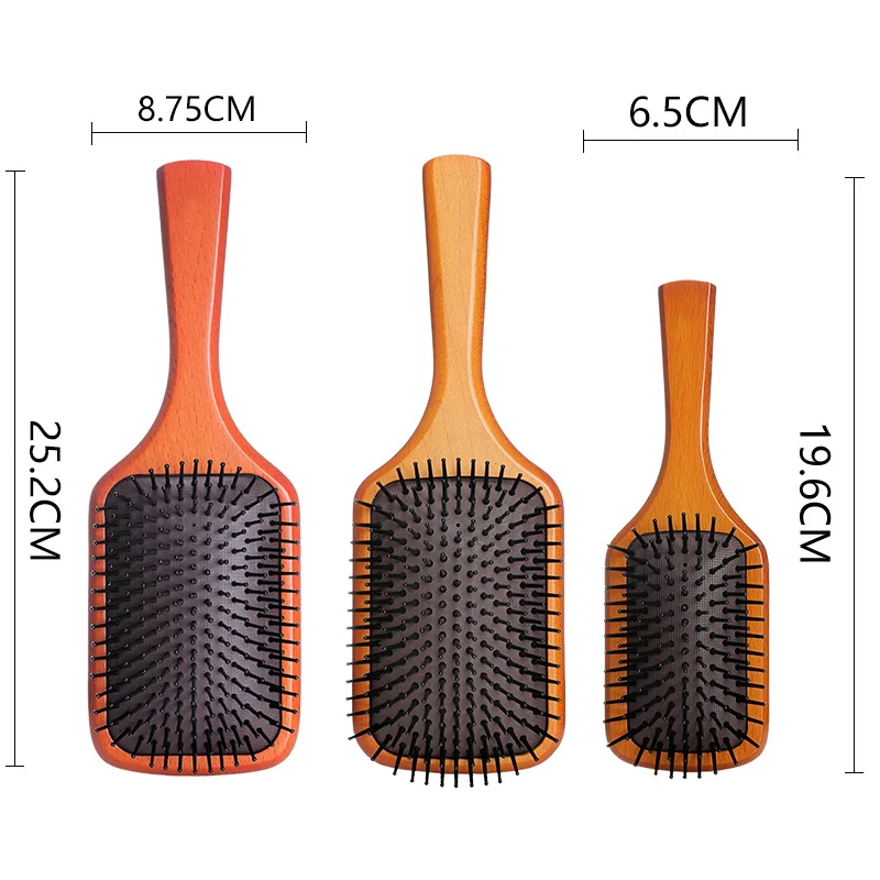 

Thin Long Curly Hair Health Detangler Tail Comb Paddle Hair Brushes