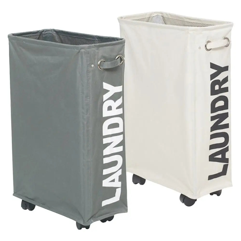 

Waterproof Large Bathroom Dirty Clothing Fabric Collapsible Hamper Foldable Storage Laundry Basket With Wheels