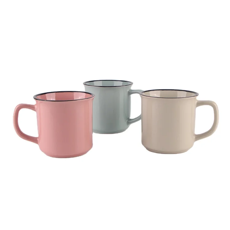 

Custom handmade japanese promotion ceramic tea cups sublimation ceramic latte coffee cups with logo, Customized colors acceptable