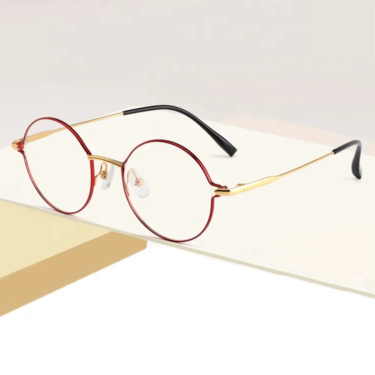 

High quality best selling round shape unisex titanium eyeglass frames, 5 colors