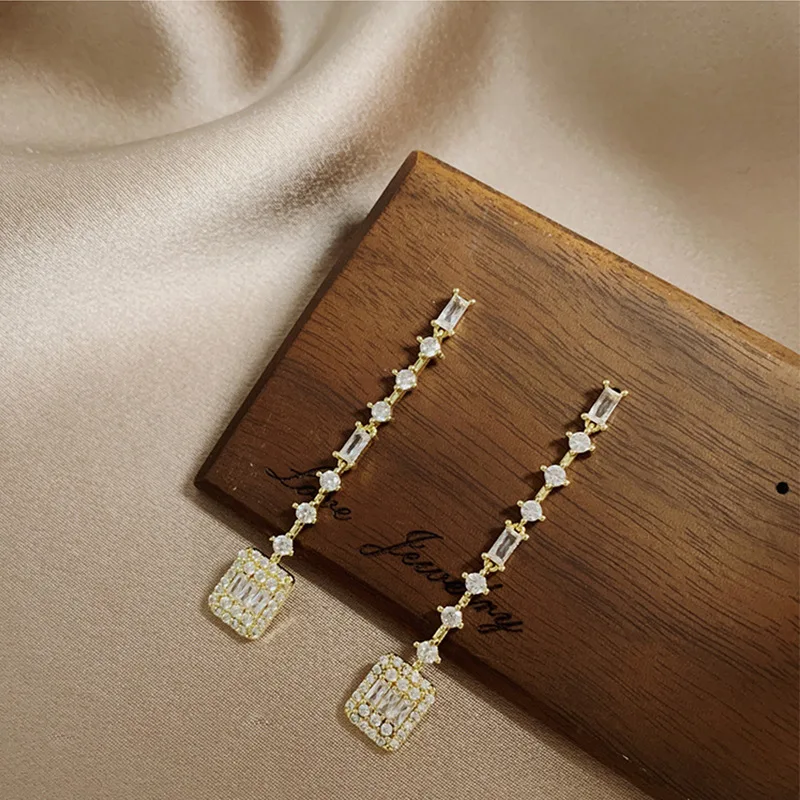 

fashion trendy 2021 drop rhinestone dangle earrings for women