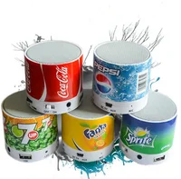 

Mini can shape Speaker with TF card Portable promotional Pepsi beer shape with FM radio