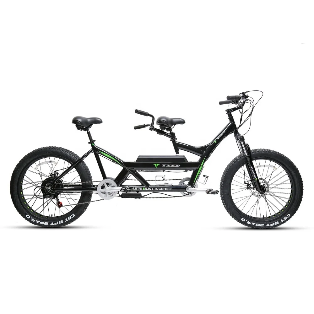 

TXED fat tire e bike with 48V 500W motor for touring two seats tandem bike