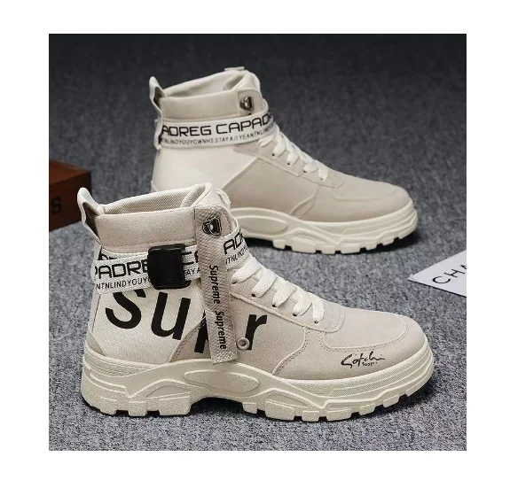 new fashion Autumn and winter men's boots British style and snow men's boots warm high-top cotton shoes tooling trendy