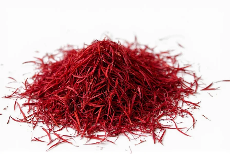 Photograph showing proper saffron storage in airtight container away from light with measuring spoon