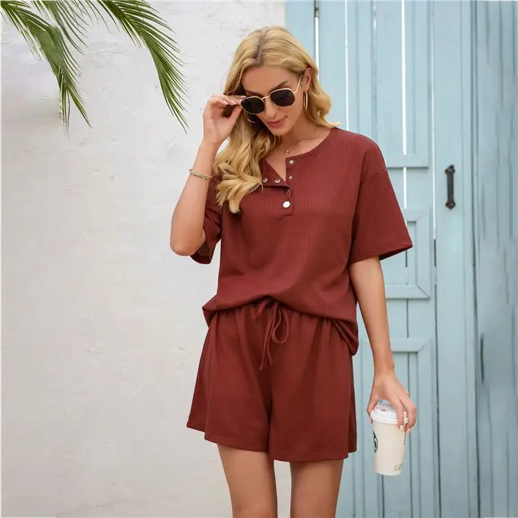 

MISSMOEN Fashionable Solid Color With Button 2 Piece Set Women Two Piece Set Women Clothing Sets Women Clothing