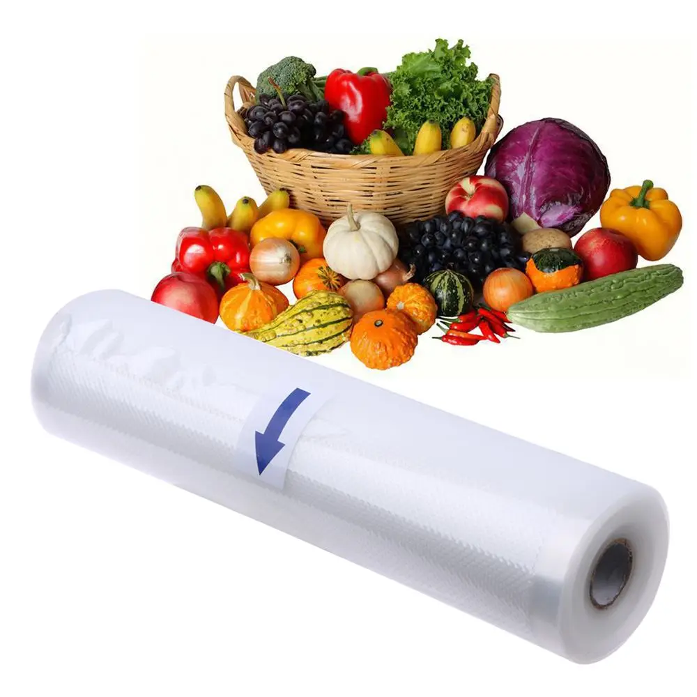

1 Roll Wrap Of Vacuum Sealer General Food Saver Bag Food Storage Bags Packaging Film Keep Fresh, White