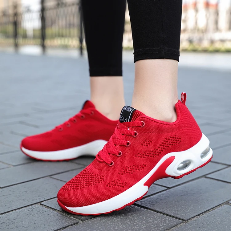 

Women Lightweight Sneakers Outdoor Sports Shoes durable Air Cushion Lace Up Zapatos Casual Shoes, Customized color