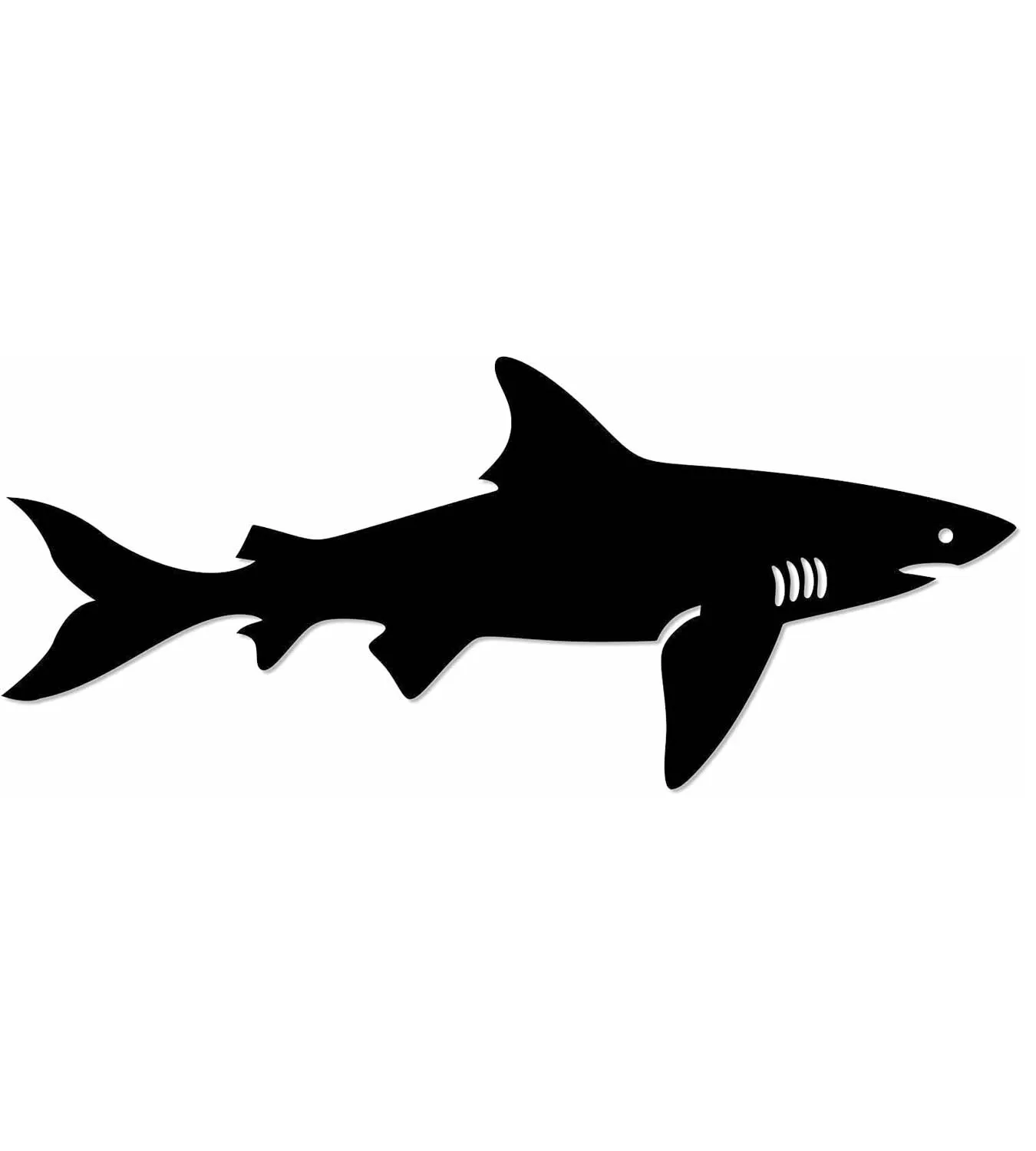 

Wall Decor - Beach Plaque Door Wall Plaque Decor Sign Shark Metal Great White Black Rectangle Retail Bag Support Wall Vase Yinfa