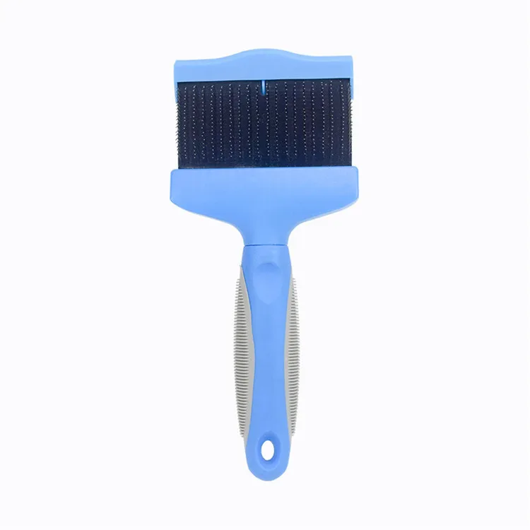 

Double Sided Slicker Brush Removes Loose Hair, Tangles, and Knots Suitable for Dogs Cats, Blue, pink
