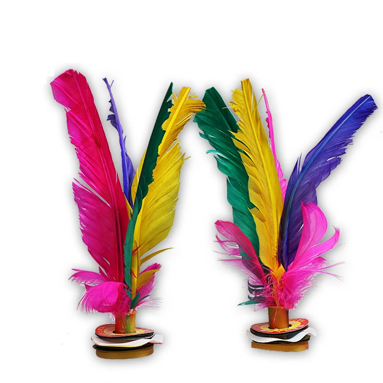 

Shuttlecock adult fitness kindergarten chicken feather key kicking shuttlecock, Multicolor