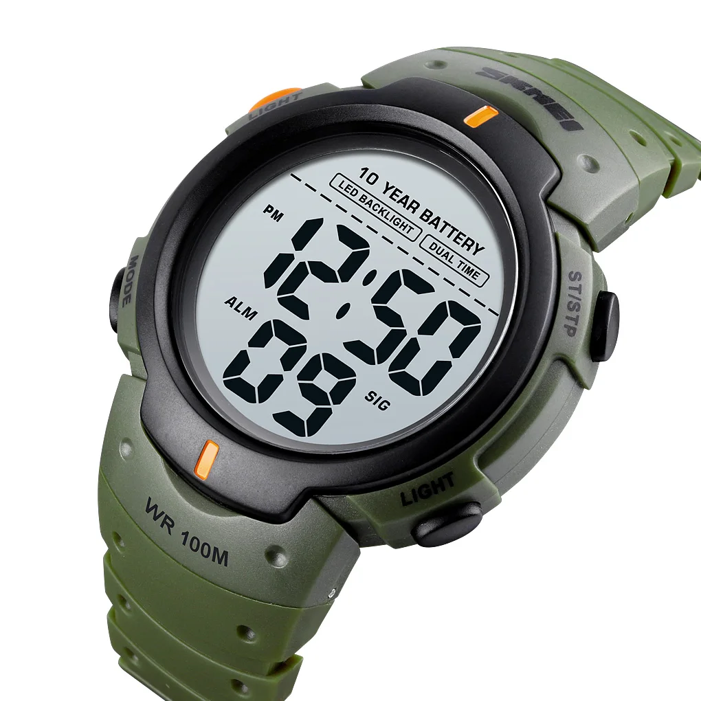 

skmei 1560 update 10 years battery 100 meters waterproof sport watch outdoor men wristwatches, 2 colors