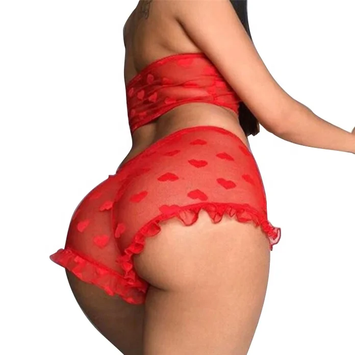 

Women Fashion 2-piece Set Lace Sheer Hot Transparent Sexy Lingeries