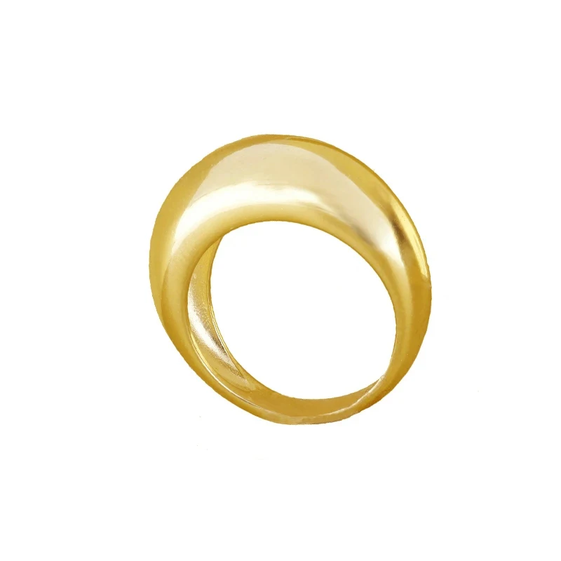 

Best selling S925 sterling silver new large glossy simple ins ring