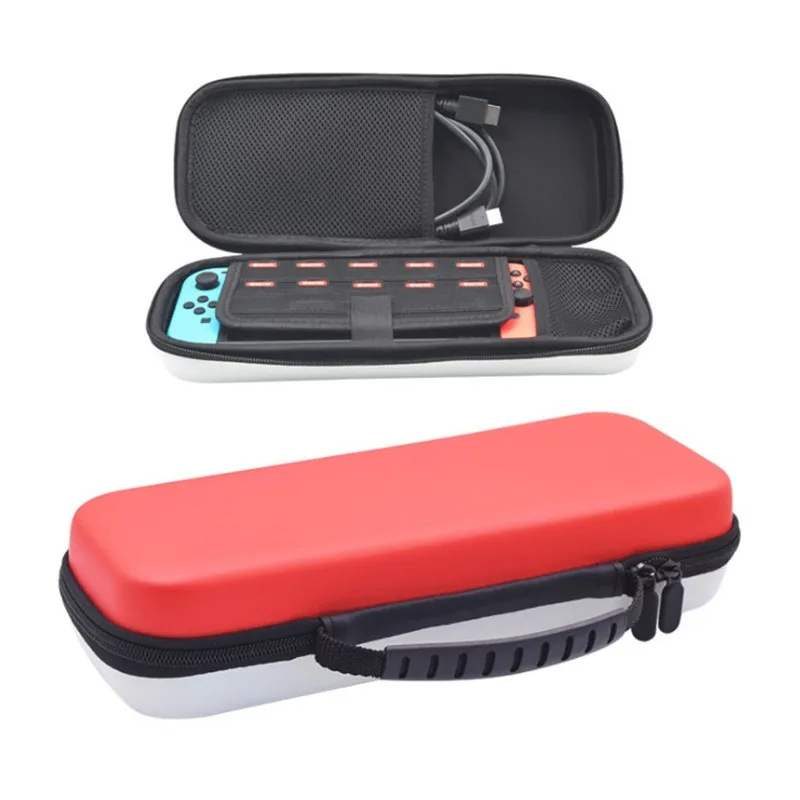 

New Arrival Luxury EVA Hard Shell Case Handle Design Storage Case Protective Pouch Bag for Nintendo Switch OLED, Black or customized as your request