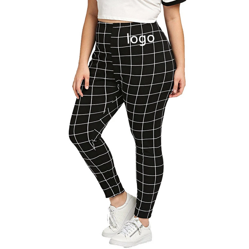 

2020Amazon autumn new yoga pants Europe Christmas plaid printed L loose-fitting underwear panties pants