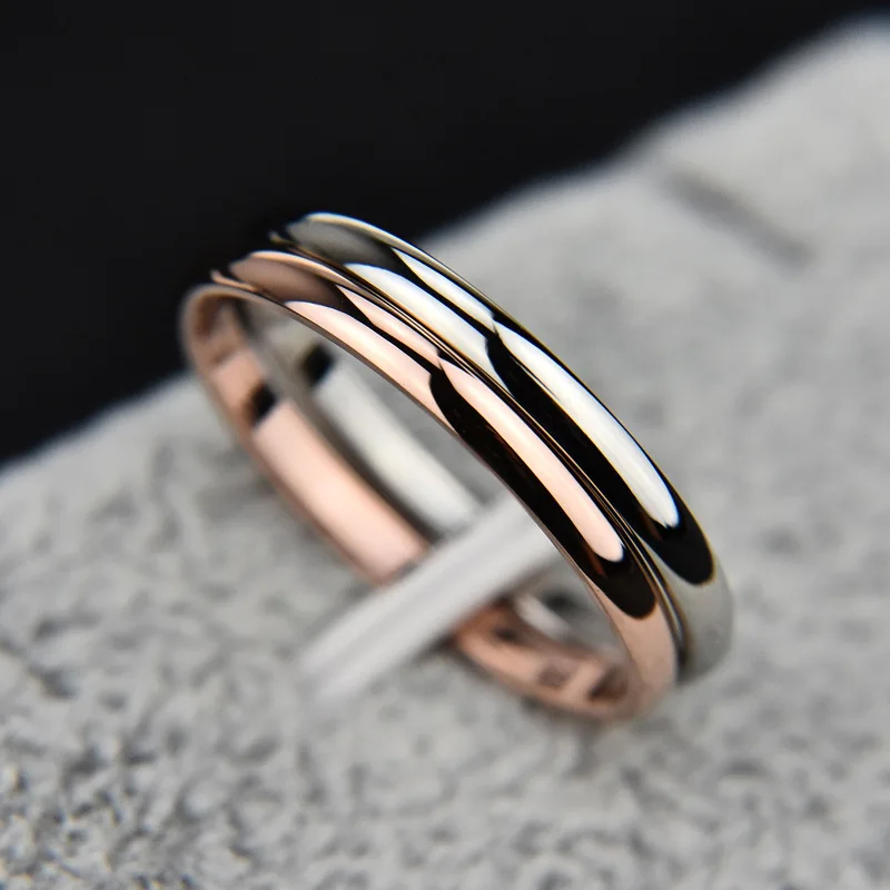 
Cross border accessories simple couple ring thin stainless steel jewelry gift for women boy love 18 big cock man with cock ring 