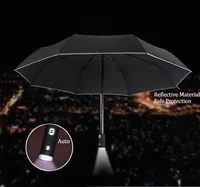 

High Quality Wholesale Custom LED Light Folding Automatic Umbrellas with Logo Prints