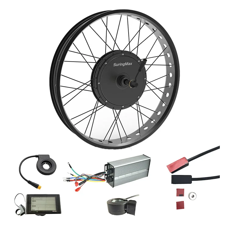 

Fashion electric fat tire bike e bicycle 3000w hub motor ebike kit with 12 magnet pas sensor