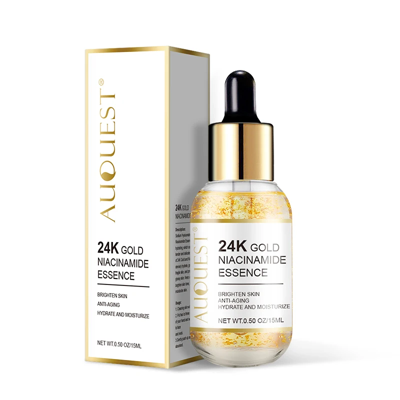 

Private Label Auquest Collagen Anti-Wrinkle 24k Gold Niacinamide Glycolic Acid Skin Whitening Facial Serum