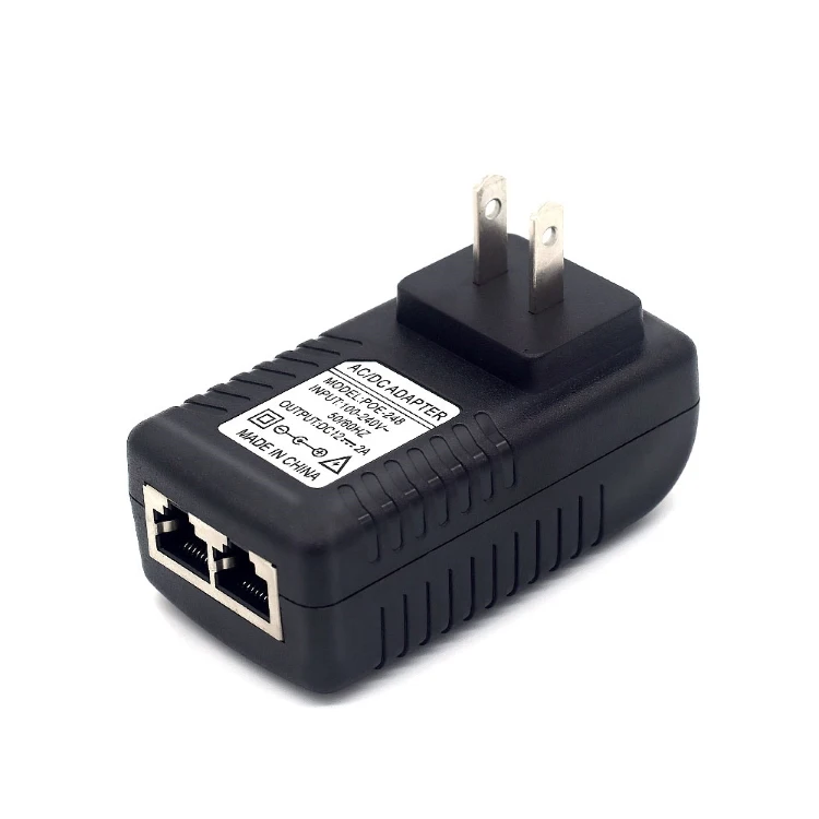 

Dc12V 2A Poe injector Video surveillance US Plug Optional For POE power Adapter for ip poe camera CCTV camears, Black