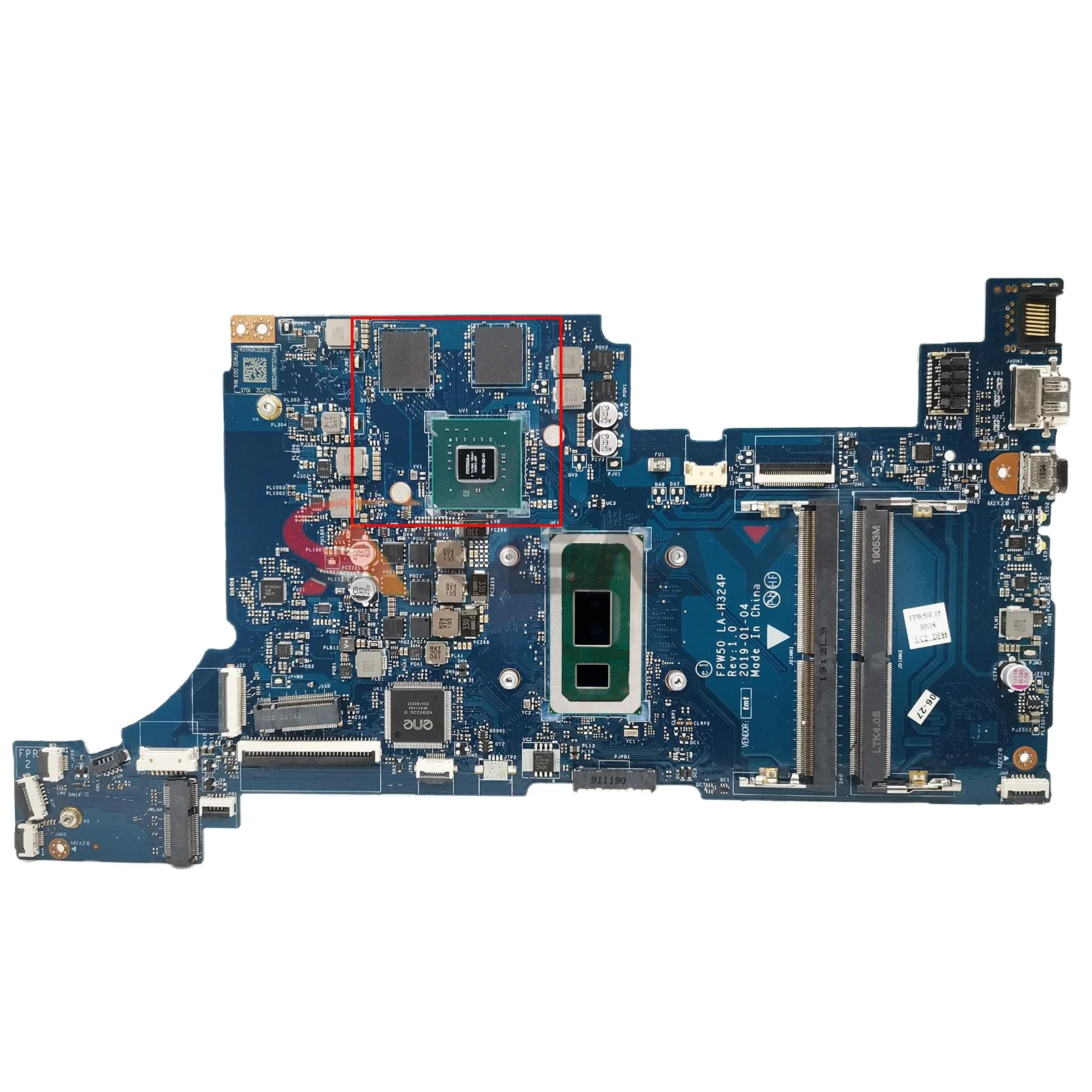 

For HP 15-DW 15S-DU 15S-DR 15T-DW Laptop Motherboard With I5 I7 CPU MX250 4G FPW50 LA-H324P L65489-601 L51994-601 L51994-001