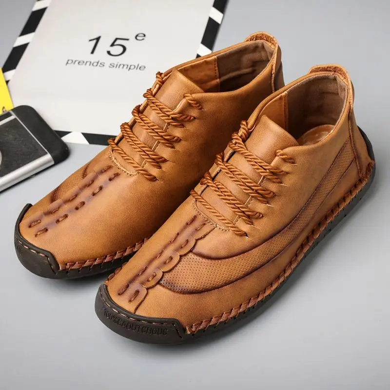 

Trend Men'S Casual White Leather Shoes Summer Casual Businesses Shoes Walking Fashion Shoes