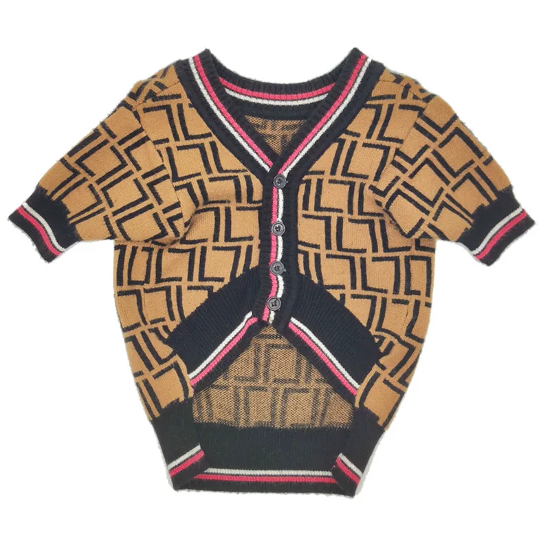

Luxury Fashion design Knitted Sweater Cardigan Pet Small Dog Clothes