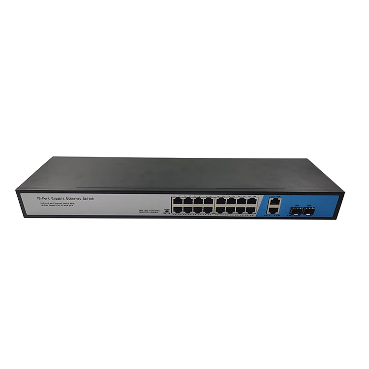 

16 port 100 / 1000Mbps Gigabit Poe intelligent Ethernet network rack router switch China production wholesale support OEM