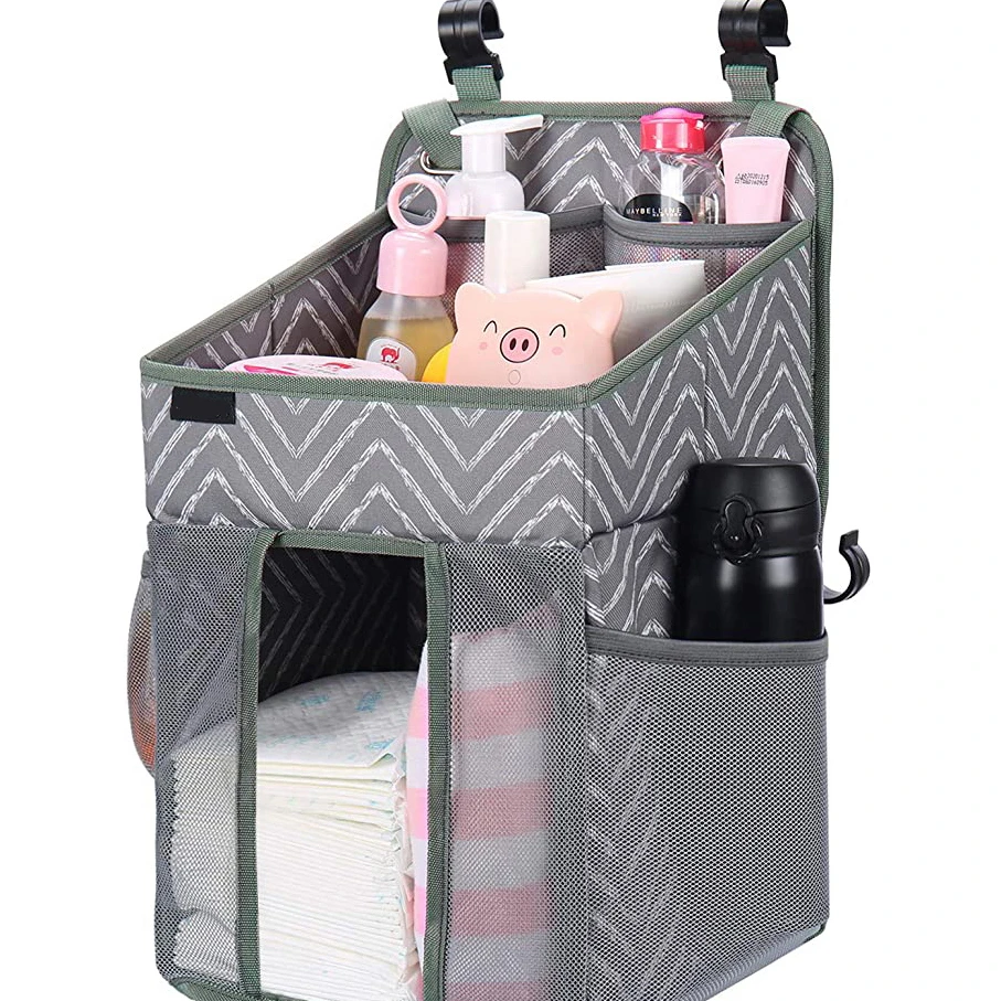 

2020 Hot Selling Baby Folding Nursery Storage Baby Essentials Caddy Hanging Diaper Organizer