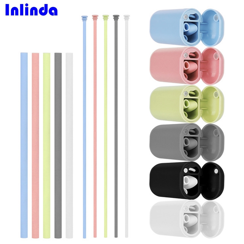 

Eco -Friendly Mini Foldable Collapsible Silicone Drinking Portable Silicone Reusable Straw, Blue, pink, green , black , white or customized
