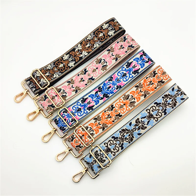 

Morning Glory 1.95 Inch Width Colorful Wide Rhombus Printing Adjustable Replacement Belt Guitar Cross Body Handbag Purse Straps, Morning glory designs