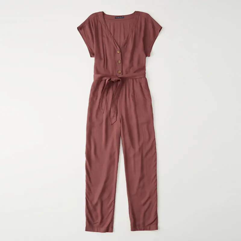 

Women nightwear comfortable lady sleepwear long length homewear thin jumpsuit pajamas, Customized color