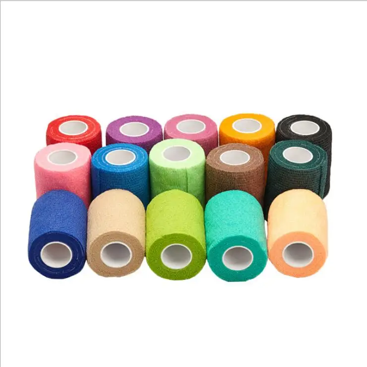 

Protective Self Adhesive Elastic Bandage Color Non Woven Fabric Self Adhesive Tattoo Tape Can Be Wholesale