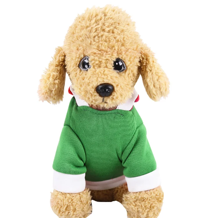 2020 Wholesale Green Color Blank Dog Hoodies Cute Dog Christmas Sweaters Cheap Dog Clothes Near