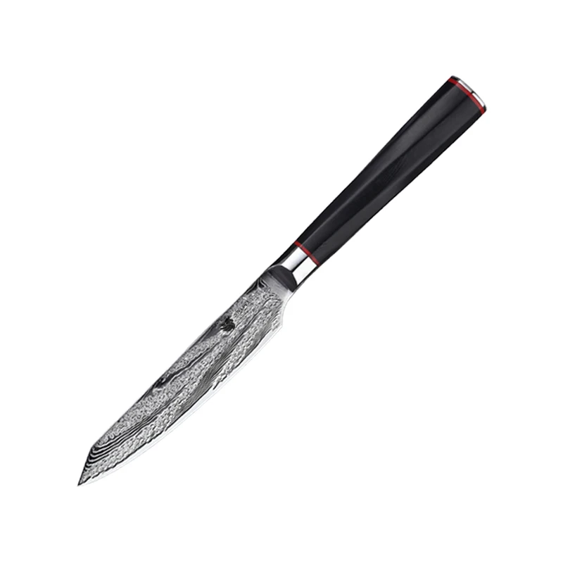 

Damascus utility knife  G-10 twist Octagonal handle AUS-10V steel core 73 layers