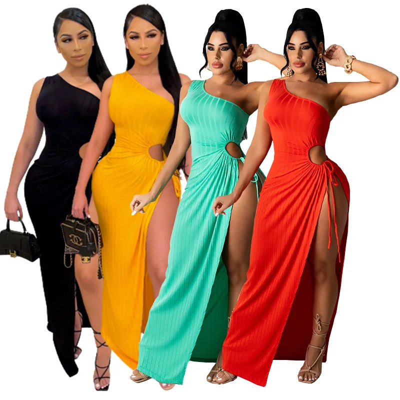 

New Arrival Sexy Women Clothing One Shoulder Fashion European and American Style Dress