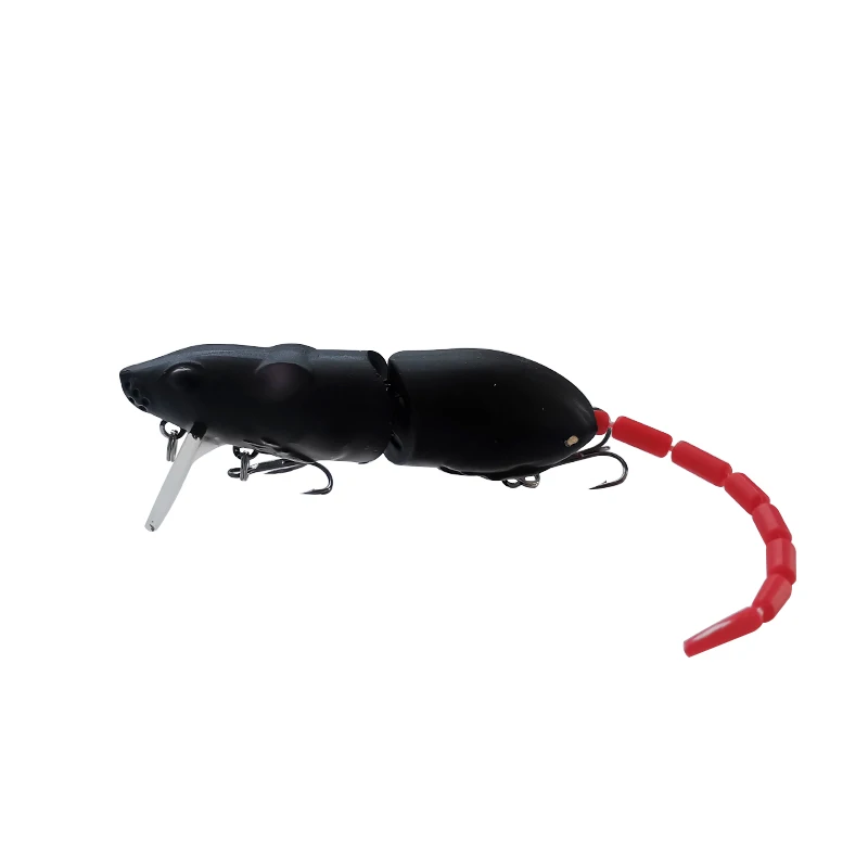 

Lutac factory price hard fishing lure minnow artificial mouse bait 100mm 15.2g plastic jointed rat lure, 5colors