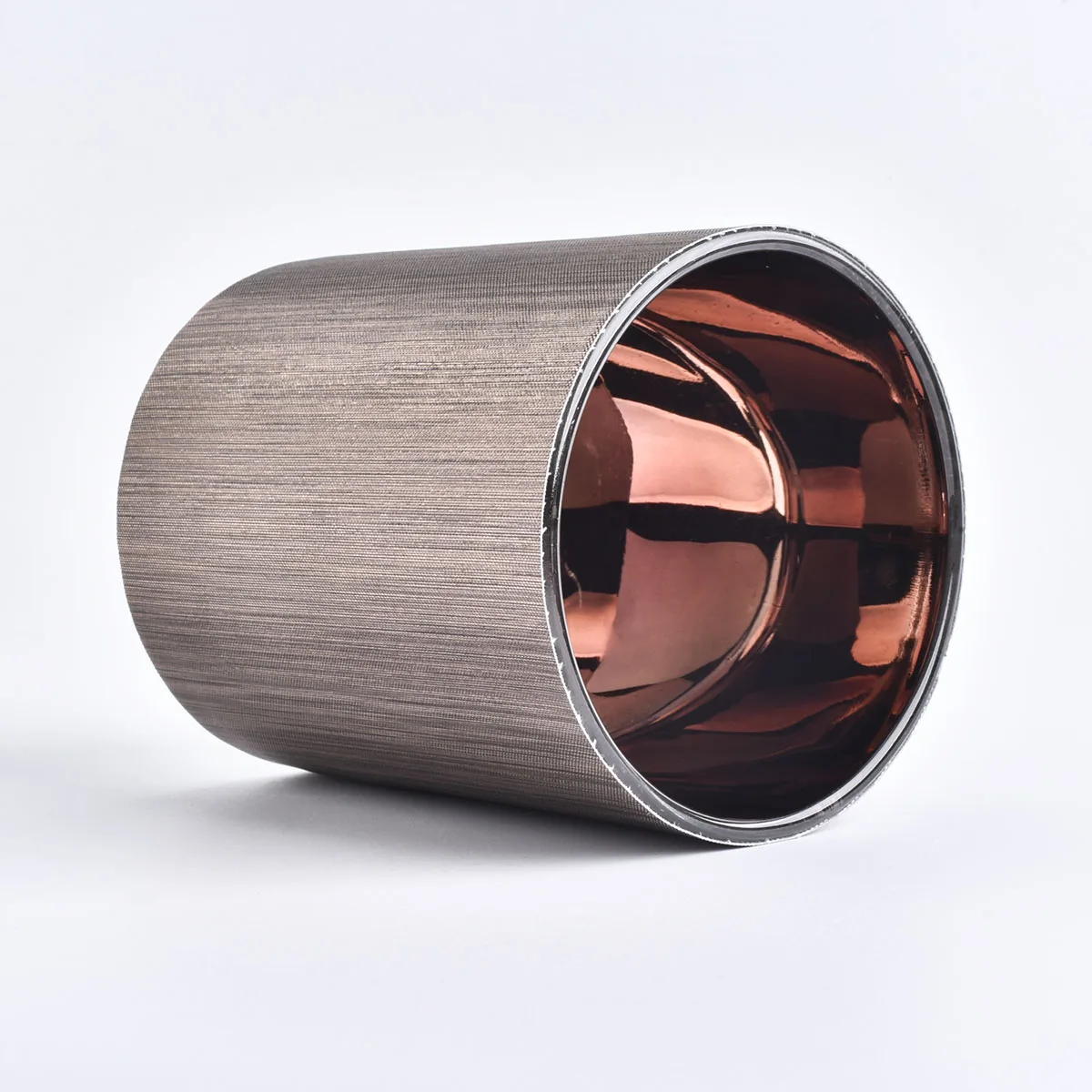 10oz leather glass candle holder
