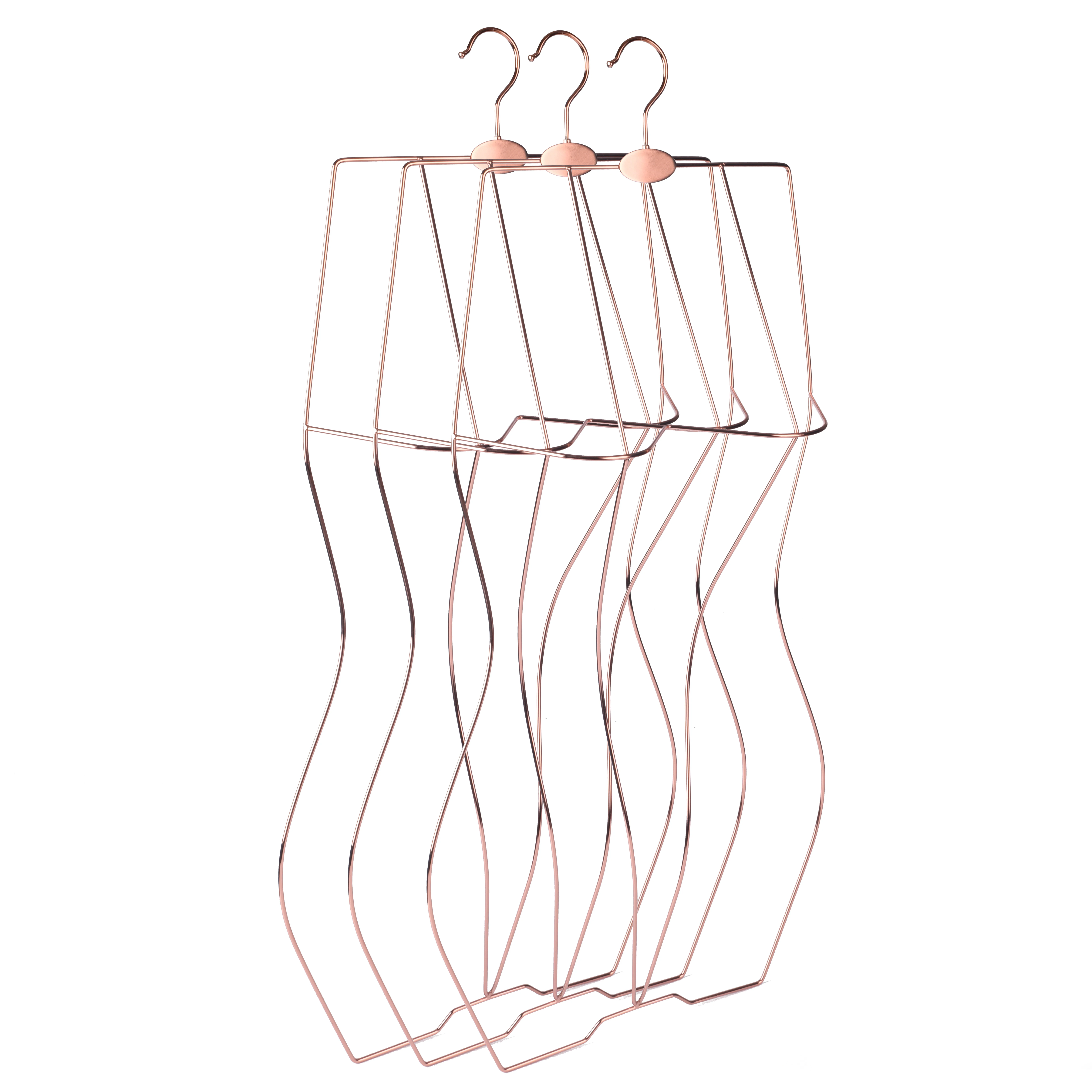 

Durable Shiny Rose Gold Full Body Swimwear Metal Hanger Manufacturer, Copper color