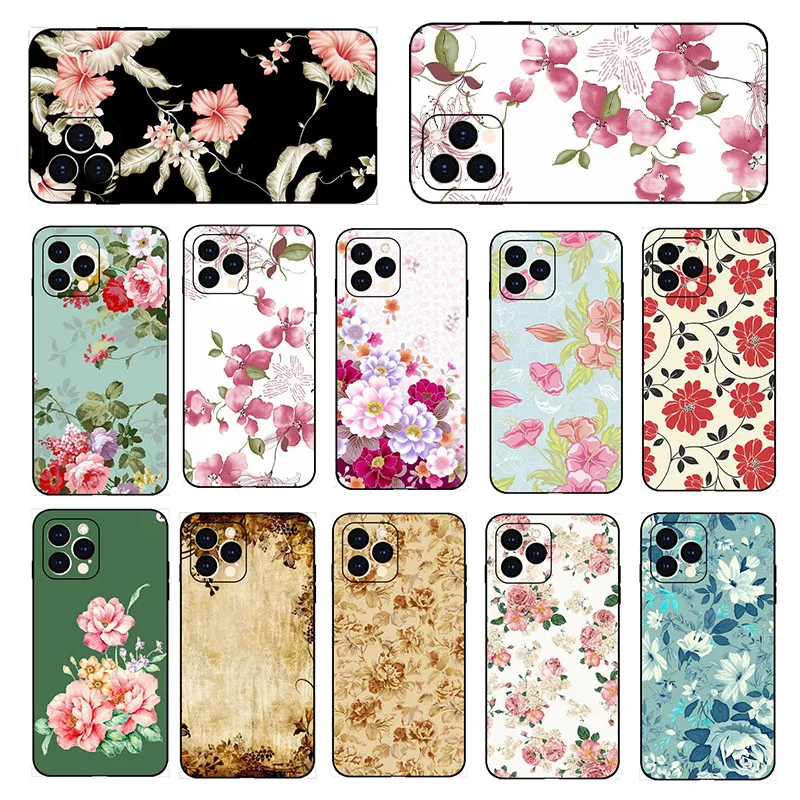 

3D Pattern Tree TPU Soft Back Texture Phone Cover Cover Bags For iPhone 12 Pro Max 11 XR Xs 7 8 Plus SE2 capa de celular, Clear