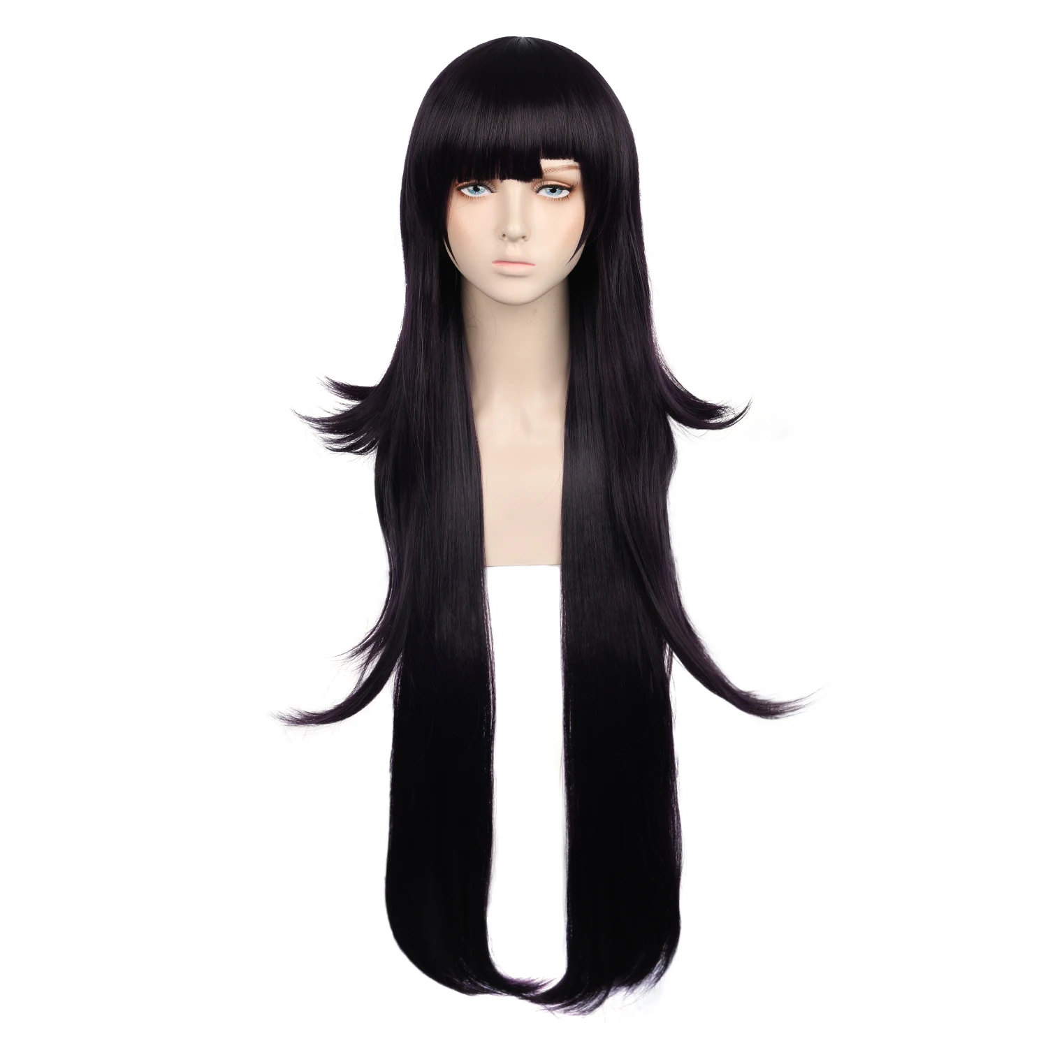 

black synthetic wig Danganronpa role of Mikan Tsumiki cosplay wig for women