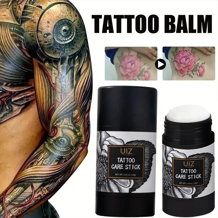 

Tattoo Care Kit With Cream Lotion Stick Spray Balm For Before Tattoo & After Natural Tattoo Color Enhancement Complete Set