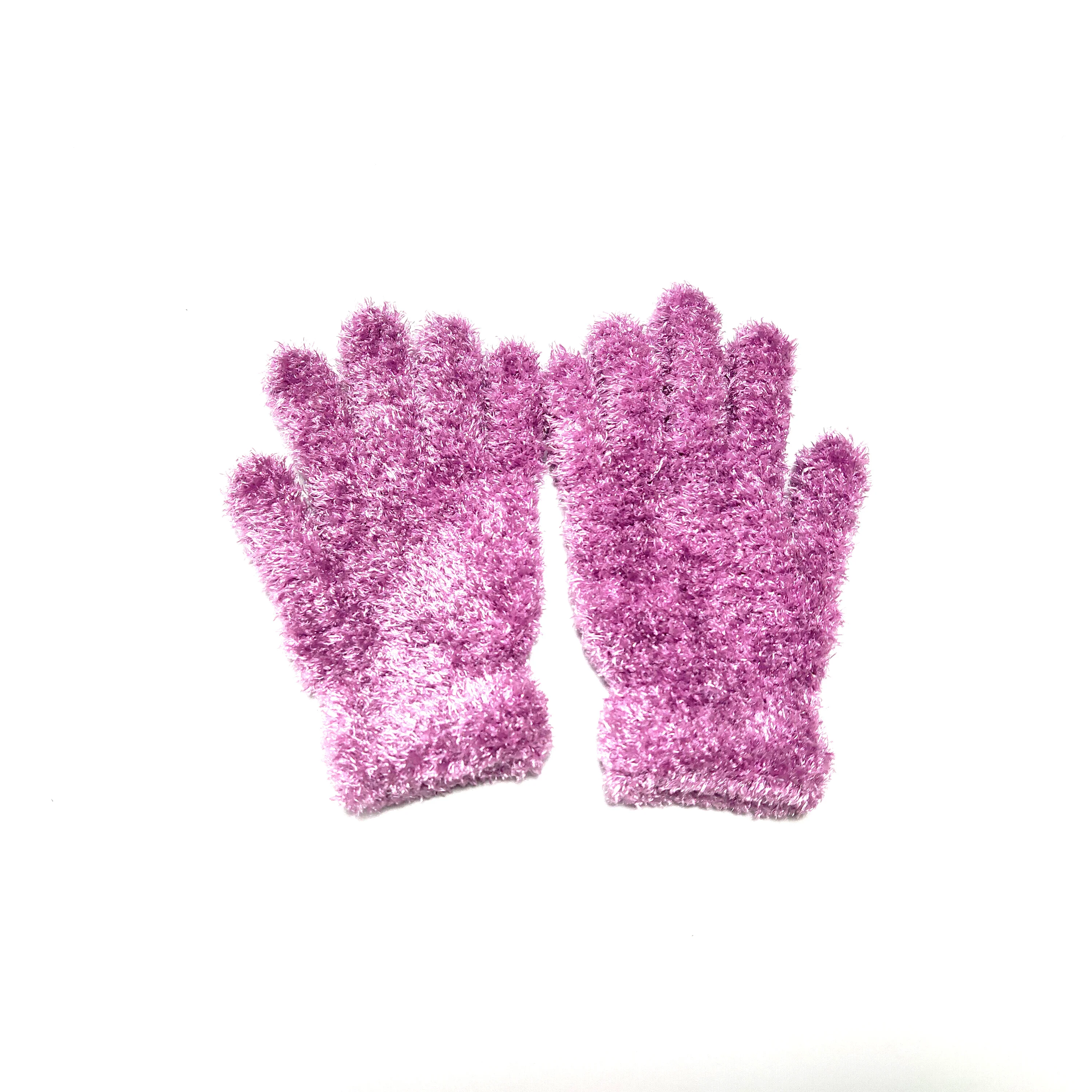 
High selling cute lovely children kids lady velvet Pure color knitted Bear Palm winter magic soft gloves 