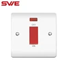 British Style Modern Design Saudi Arabia Dubai 250V 32A Cooker Electric Wall Switch with Neon On and Off