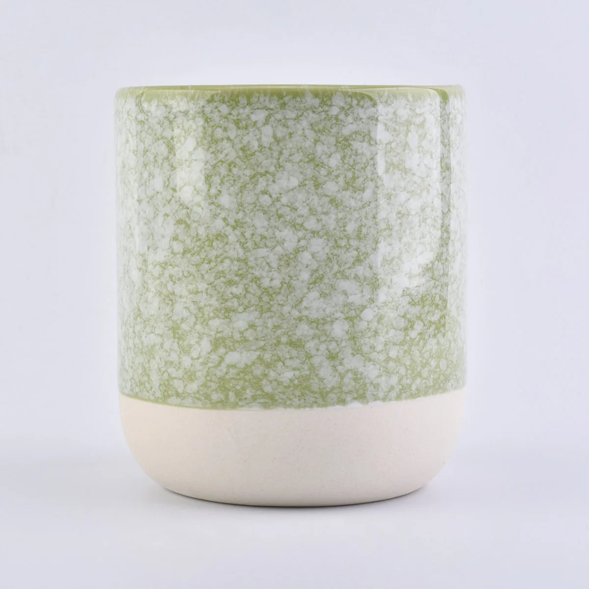 sparkle ceramic candle jar