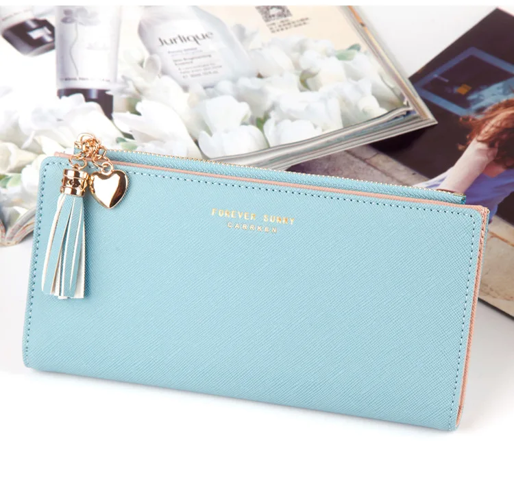 

Wholesale Cheaper Multi Colors Wallets Woman Purse Ladies Fashion Pu Leather Zipper Wallet Women, Customized color