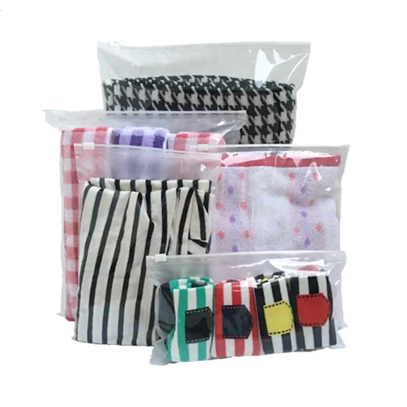 
Spot PE Zipper Plastic Bag for clothes High Quality Packaging Bags Printing With Your Logo 